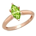 thumbnail image 7 of Solitaire Engagement Ring for Women - 1.5ct Natural Peridot in 14K Rose Gold Promise Ring, 7 of 7