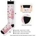thumbnail image 3 of FREEAMG High Elasticity Compression Socks, High Knee Socks Adult Universal Leisure Relieve Fatigue,Cute Valentine's Day Gnomes Travel Daily with Running (2 Pair), 3 of 7
