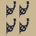 thumbnail image 3 of Black Stair Hand Rail Brackets Wrought Iron Pack of 4 Staircase Hand Rail Bracket Renovators Supply, 3 of 11