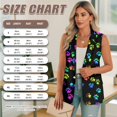 thumbnail image 7 of Uorisanigo Dog Paw Pattern Womens Vest Open Front V Neck Women's Sleeveless Vest Jacket Size 2XL with Pockets Vests Top Casual, 7 of 7