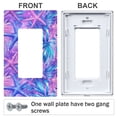 thumbnail image 3 of Yayeee Rocker Switch Wall Plate 1-Gang 4.6"x2.9" Home Decorative Outlet Cover, Purple Starfish Pattern, 3 of 6