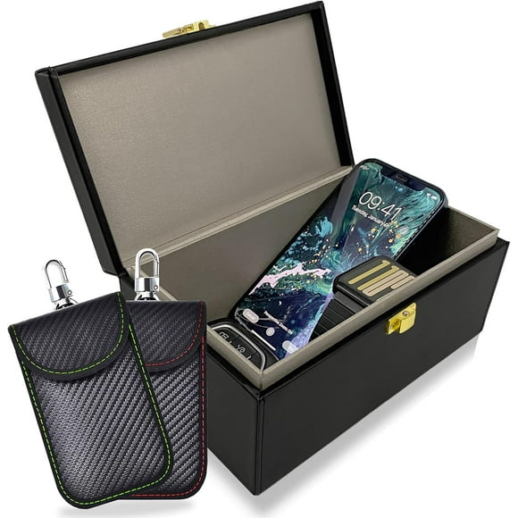 Faraday Box Faraday Pouch for Car Keys Faraday Bag for Key Fob Protector -theft Car Key Signal Blocker Box for Keyless Entry
