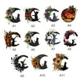 thumbnail image 2 of Halloween Moon Cat Wreath-12In Rattan Rings Kittens Atmosphere Decorations Halloween Wreath DIY Artificial Flowers Moon Cat Shape Festival Twigs, 2 of 8
