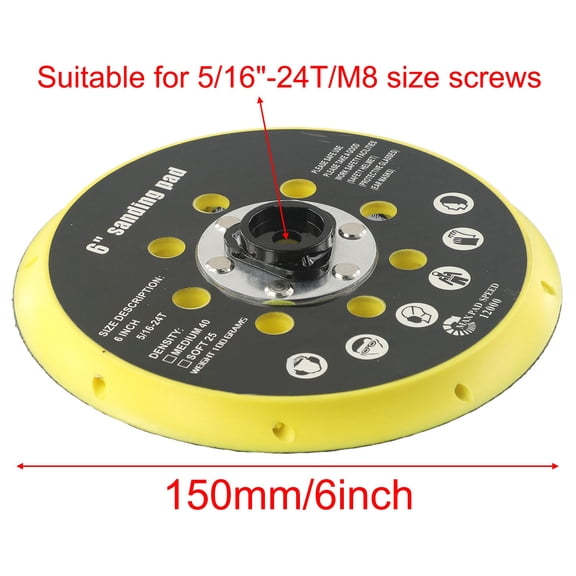 6 Inch 17 Holes Sander Backing Pad Compatible with Ro1 for Bo6030 Bo6040