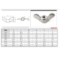 thumbnail image 2 of Juego de tuercas de mariposa de acero inoxidable 304, tuerca de mariposa M10, sujetadores giratorios manuales, Hardware 4 Uds., 2 of 2