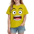 thumbnail image 5 of DAETIROS Boys Yellow Funny Face Graphic Tee 100% Cotton Short Sleeve T-Shirt Soft Comic Book Style Top for Little Kids Ages 4-7 Years,Size 5 T, 5 of 6