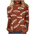 thumbnail image 2 of Gamivast Game Day Shirts Women Football Plus Size 3/4 Sleeve Football Graphic Shirt Vintage Soft Crewneck Tunic Top Funny Superbowl Outfits 2026, 2 of 5