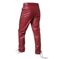 thumbnail image 4 of HomeGardon Men's Pants Clearance! Mens Slim Fit Stretch Fashion Casual Faux Leather Pants,Men's Rock Steampunk Lace Up PU Leather Pants,Men's Stylish Motorcycle Bikers Black Leather Pants M-3XL, 4 of 4