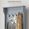 thumbnail image 5 of Resenkos Entryway Hall Tree - Coat Rack, Sitting/Mudroom Bench with Storage & Hooks, Gray, 5 of 8