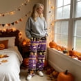 thumbnail image 4 of QWKLEAJ Halloween Pajama Pants Women Loose Fit Lounge Pants Pumpkin Cat Print Sleepwear Elastic Waist Casual Home Trousers Party Bottoms Long Pyjamas Comfy Loungewear Holiday Themed Nightwear, 4 of 6