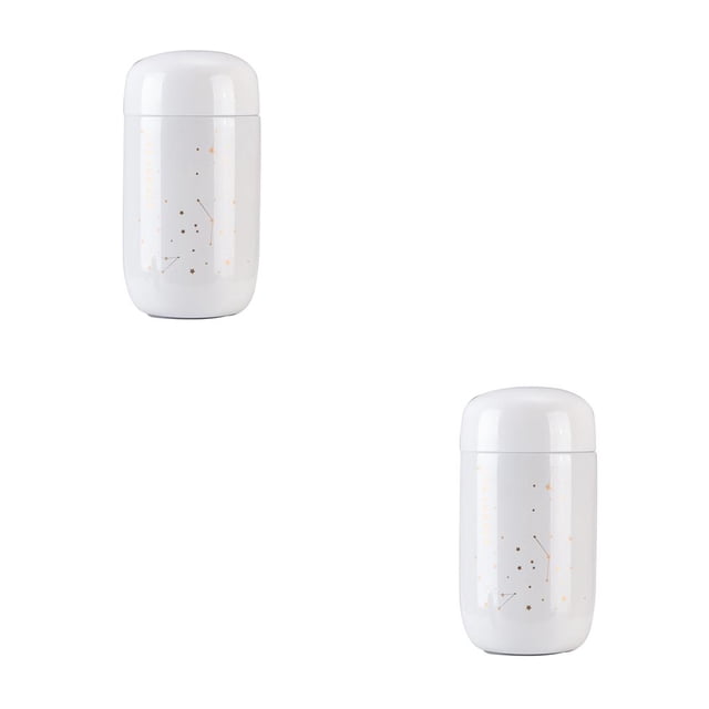 Taza de café con aislamiento Wosthever 200ml termo de Acero inoxidable Blanco 2piezas