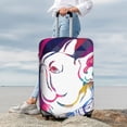 thumbnail image 7 of Xecao Colorful Bulldog Print Elastic Luggage Cover, Double-sided Print , Perfect for Travel, Business, and Daily Use (Suitcase Not Included)-X-Large, 7 of 7