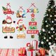 thumbnail image 3 of Colgador de puerta colgante de Navidad, cartel de Papá Noel, árbol de Navidad, adornos de alce Snoweman, decoración de fiesta de año nuevo, 2024, 3 of 4
