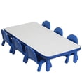 thumbnail image 5 of BASELINE Toddler 60" x 30" Rectangular Table & Chair Set - Solid Royal Blue, 5 of 5