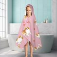 thumbnail image 6 of Cavalier King Charles Spaniels and Flowers Hooded Bath Towel，50"x30" for Ages 3 To 12 Kids, Quick Dry Lightweight Soft Microfiber Hood Beach Towel Cover Up for Kids, 6 of 7