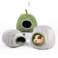 thumbnail image 4 of Transemion Adorable And Cozy Chinchilla House Rabbit Bed Winter Essentials Compact Size Winter Warm Hamster Bed Grey, 4 of 6