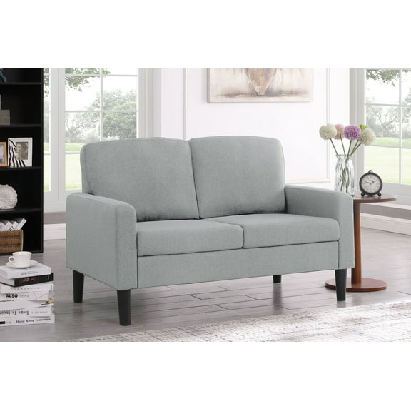 Light Gray Smyre Square Arm 53" Loveseat