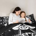 thumbnail image 2 of jejeloiu Spooky Valentine'S Day 7-Piece Bedding Comforter Set,Gothic Skull Skeleton King Bedding Sets,White Black Bed Sheets For Men Women,Super Cozy Room Decor Reversible, 2 of 8