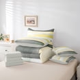 thumbnail image 6 of Castle Fairy Vintage Stripes Twin Bedding Sets,Grey Yellow Bedding Comforter Set, 6 of 8