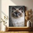 thumbnail image 6 of Birman Cat Portrait Canvas Print Wall Art for Living Room Bedroom Office Home Pet Lover Gift Decor, 6 of 8
