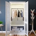 thumbnail image 5 of 35-47 Inch Adjustable Closet Rod Closet Mounted Simple Pull Down Clothes hanger, 5 of 10