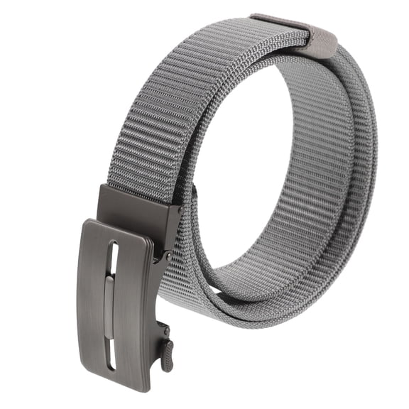 WEUVEB 1Pcs Decorative Ratchet Belt for Men's Casual Style Nylon Grey