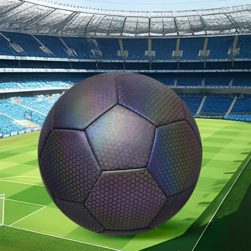 CEORPER Soccer Balls Reflective Soccer Balls Size 4, 5 Glowing Football Indoor Outdoor