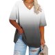 thumbnail image 1 of mfyjkho Tops Deportivos Para Mujer, Camiseta Deportiva De Verano De Manga Corta Con Cuello En V Extragrande Para Mujer Tops Para Hacer Ejercicio M, 1 of 4