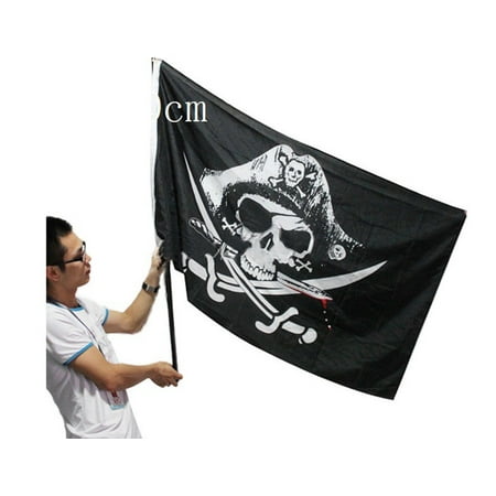 

Yrtoes Huge 3x5FT Skull and Cross Crossbones Sabres Swords Jolly Roger Pirate Flags