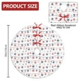 thumbnail image 2 of 30 Inch Christmas Tree Skirt – Velvet Plush Tree Mat, Soft Thickened Polyester with Red Ties, Single-Sided Printing, Available in 30in/36in/48in, Perfect for Holiday Xmas Tree Decoration, 2 of 7