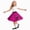Hot Pink, variant on 50s Costumes for Girls 50s Poodle Dress with Polka-Dot Printed Scarf for Kids Halloween Costume(Hot Pink,3-6 Years)