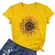thumbnail image 4 of ICHUANYI Clearance Women's Casual Letter Print Pullover Short Sleeve T-Shirt Tops Shirt(Yellow, XXL) ICHUANYI WER2023080811113, 4 of 7