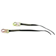 MSA 10107853 Thermatek Twin-Leg Energy-Absorbing Web Lanyard, (2) 36C Steel Snaphooks, OSHA Only, 6' Length