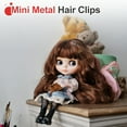 thumbnail image 4 of Uxcell 10Pcs Tiny Doll Hair Pins, 0.43" Light Gold Mini Metal Hair Clips Bobby Pins, 4 of 7