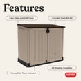thumbnail image 6 of Keter Store-It-Out Midi Horizontal Durable Resin Outdoor Storage Shed With Heavy Duty Floor and Locking Latch, Beige, 6 of 20