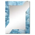 thumbnail image 2 of Designart "Frosty Collage in White and Blue II" Abstract Collages Oversized Wall Mirror - Modern Abstract Bedroom Wall Mirror Large - Multiple Color Options, 2 of 6
