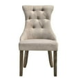 thumbnail image 3 of Set of 2 Upholstered Mid Century Dining Chair, Elegant High-Back Single Dining Chair with Solid Wood Legs (Gray), 3 of 9