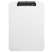 JAM Paper Plastic Clipboards with Low Profile Metal Clip, 9 x 12 1/2, Clear, 12 Clip Boards/Pack