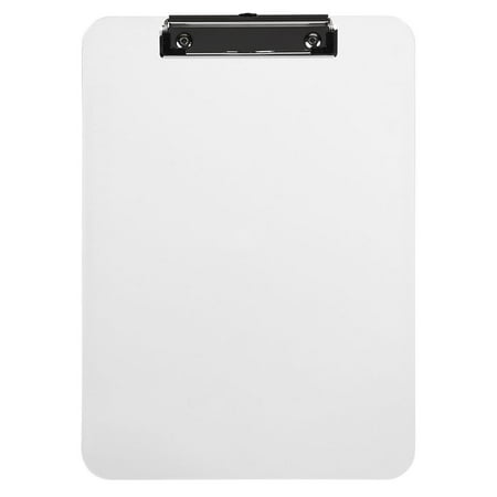 JAM Paper Plastic Clipboards with Low Profile Metal Clip, 9 x 12 1/2, Clear, 12 Clip Boards/Pack