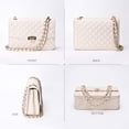 thumbnail image 4 of Bolso de hombro GM LIKKIE acolchado para mujer de piel vegana beige, 4 of 6