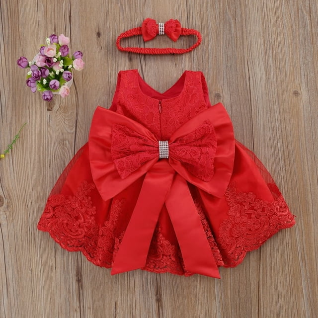 Princesse Fleur Fille Robe d'Été Tutu Anniversaire Robes de Baptême Dentelle Mariage Enfants Robe Formelle Robe 18-24 Mois