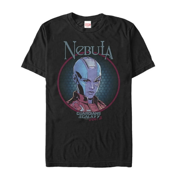 Men's Marvel Guardians of the Galaxy Vol. 2 Nebula Scowl Graphic Tee Black Large