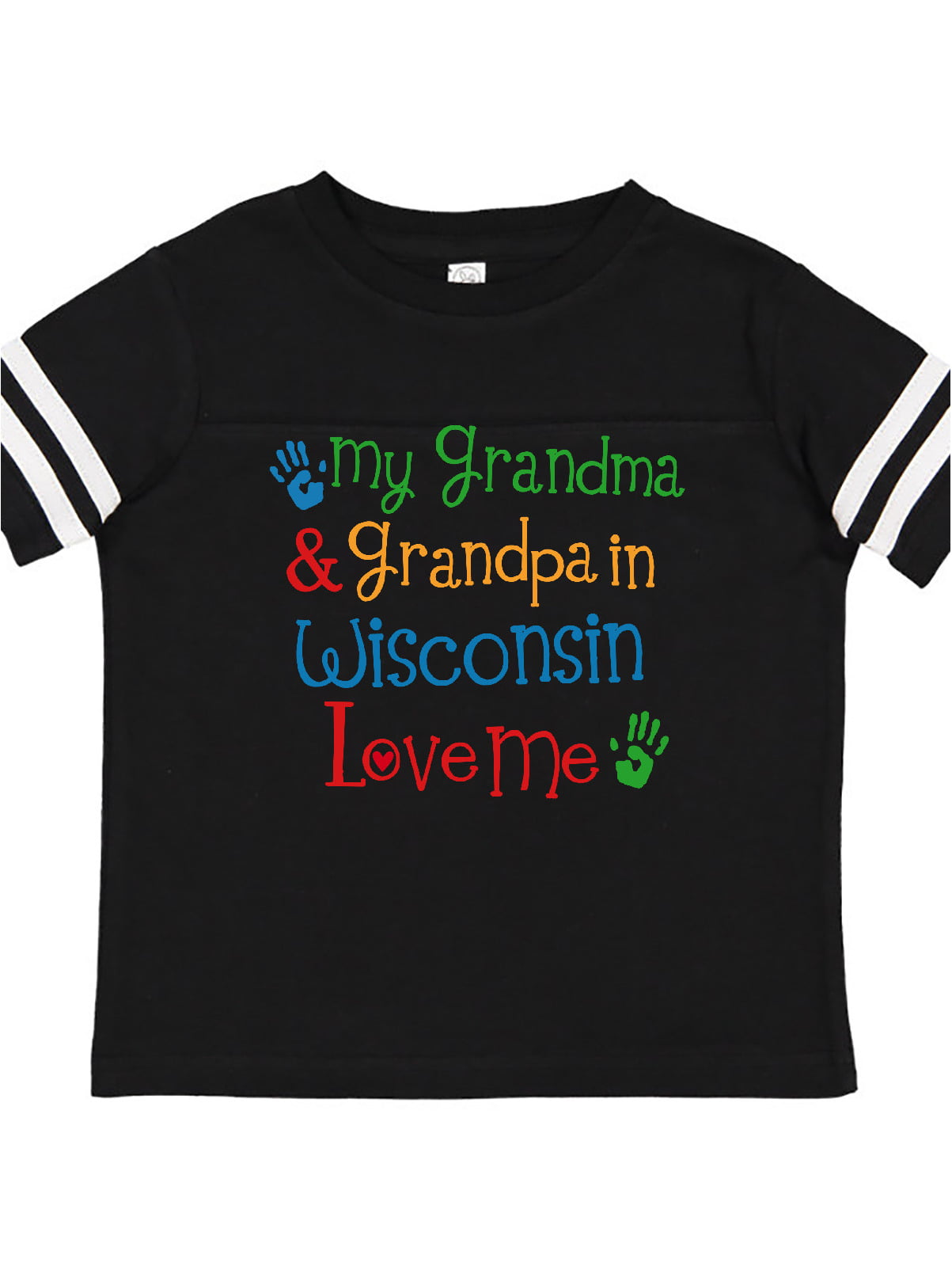 Toddler/Kids Sporty T-Shirt My Grandma in Wisconsin Loves Me 