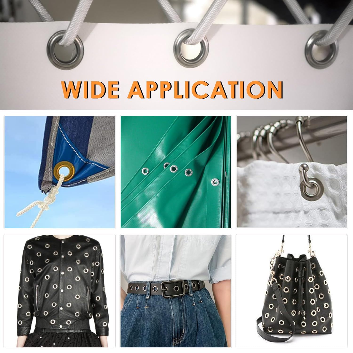 Professional Grommets Kit Handheld Eyelet Kit Hole,  Eyelet Tool, Press for Tarp, Fabric, Banner, Canvas, Leather, Tents, Vinyl, Punching Machine