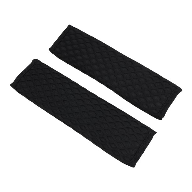 Funda de cinturón de seguridad negra Unique Bargains de poliéster de 23 cm, cojín para cinturón de seguridad, acolchado para hombros, 2 piezas