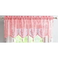 thumbnail image 3 of WARM HOME Designs 3 Piece Rose Lace Kitchen Curtains and Valances Set Includes 2 30" x 36" Kitchen Tiers & 54" x 22” Lace Valance with 6 Tassels. L Rose Set, 3 of 4