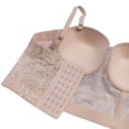 thumbnail image 2 of Ahabrexf Women's Lace Underwear Solid Color Fishb1 Lace with Steel Boning and Chest Pad Suspender Top Round Neck for Women, 2 of 8