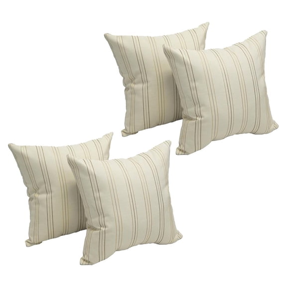 17-inch Jacquard Throw Pillows with Inserts (Set of 4) 9910-S4-ID-029