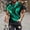 Green, variant on Short Sleeve Polos Shirts forMen Crew Neck Fire Print Yellow Tops Retro Vintage Abstract T-Shirts Summer Tops