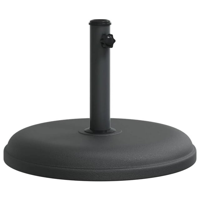 Base de sombrilla VidaXL redonda de plástico negro con relleno de hormigón
